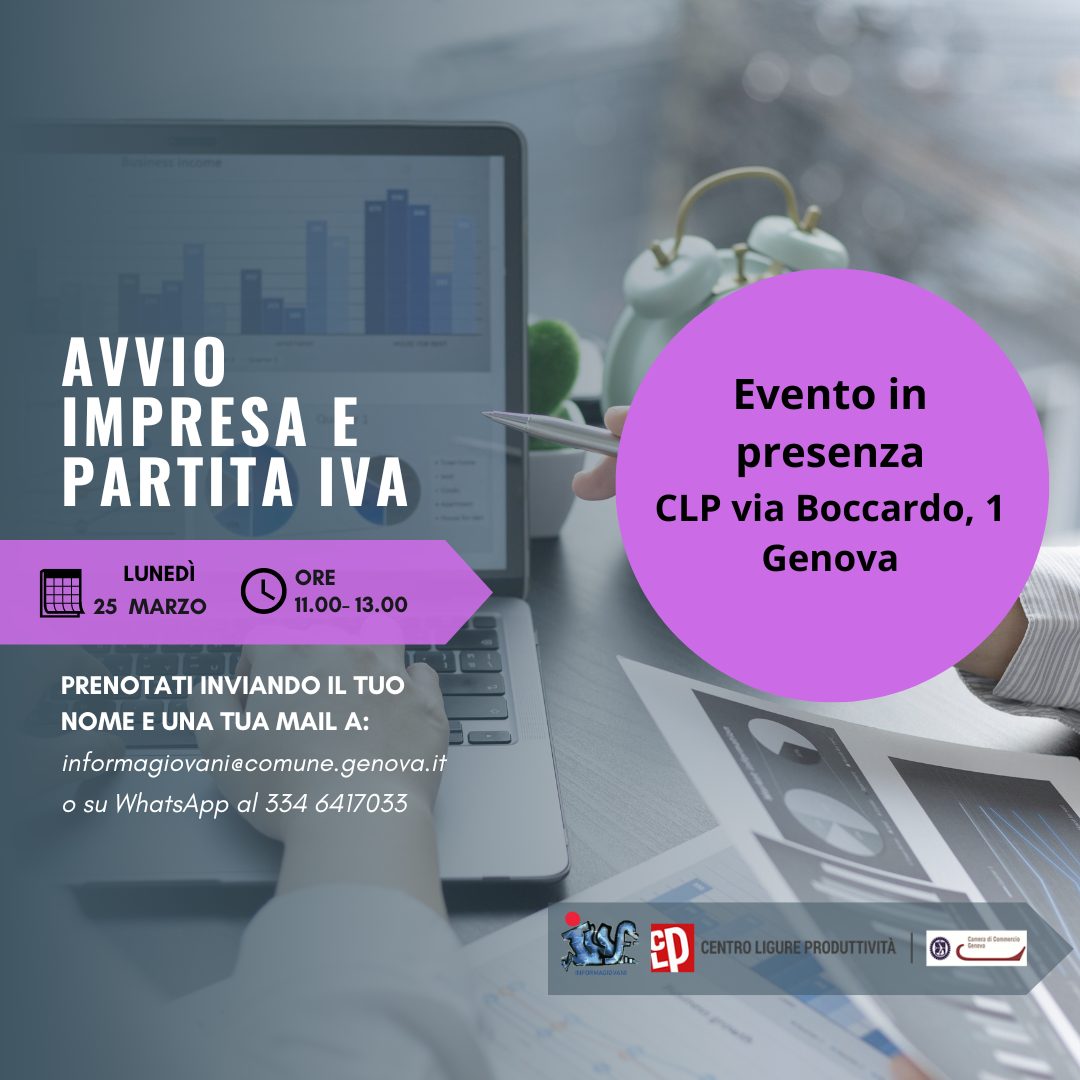 Avviare un’attività: l’evento in presenza di marzo
