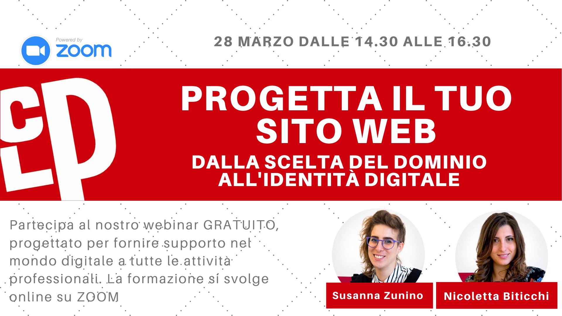 Progetta il tuo sito web: dalla scelta del dominio all’identità digitale, il webinar