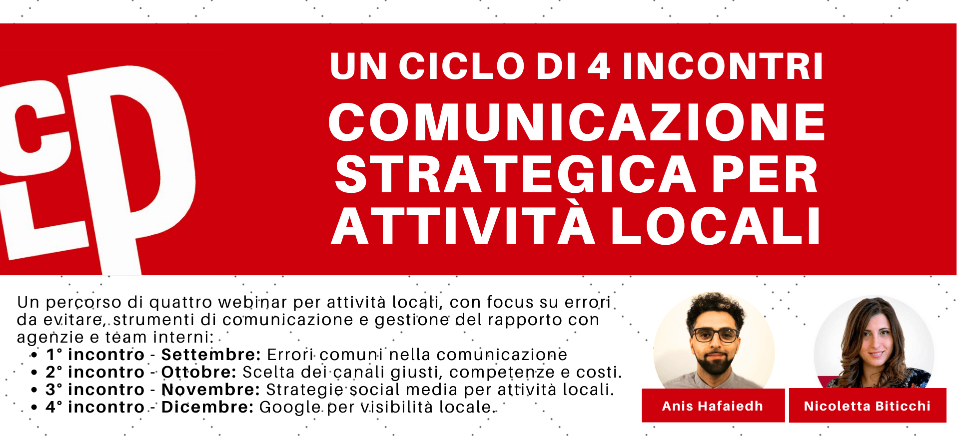 Ciclo di webinar “Comunicazione strategica per attività locali”