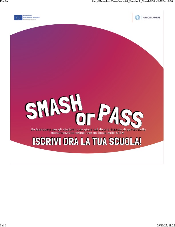 SMASH OR PASS, il progetto di sensibilizzazione