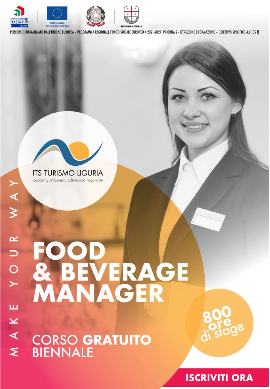 Aperte le iscrizioni ai nuovi corsi ITS Turismo Liguria